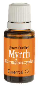 bottle of myrrh essential oil
